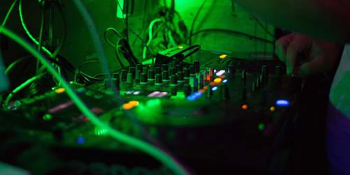 leisure activities person holding audio mixer baja sharkeez